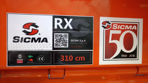 SICMA RX Sehr schwere starrer Zinkenrotor für Traktor von 150 bis 325 PS, Rototiller mit Zinkenmesser